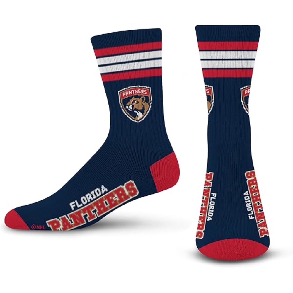 Florida Panthers NHL Crew Socks New With Tags Fan Gear footwear Youth 13, 1-3